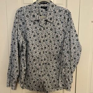 Land’s End paisley no-iron Oxford